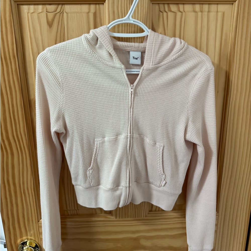 TNA Pink Cropped Hoodie
